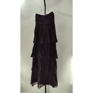 Lulu's Black Strapless Tiered Dress